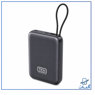 پاوربانک TCH Mini 1020 ظرفیت 10000 میلی‌آمپر ساعت با کابل Type-C و Lightning